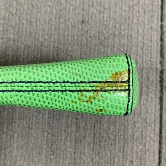 Banana Republic Clutch Wristlet Wallet Purse Green Leather Simulated Lizardskin - Picture 8 of 14